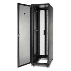 APC Schneider Electric AR2407 | Netshelter Deep Enclosure, Steel, 48U, Black, 232.4 H x 60 W x 106 D cm