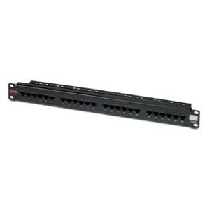 APC Schneider Electric CAT6PNL-24 | Patch Panel, Cat 6, 1U, Female, 24-Port, 0.14 m Cable, 4.3 H x 48.3 W x 3.3 D cm
