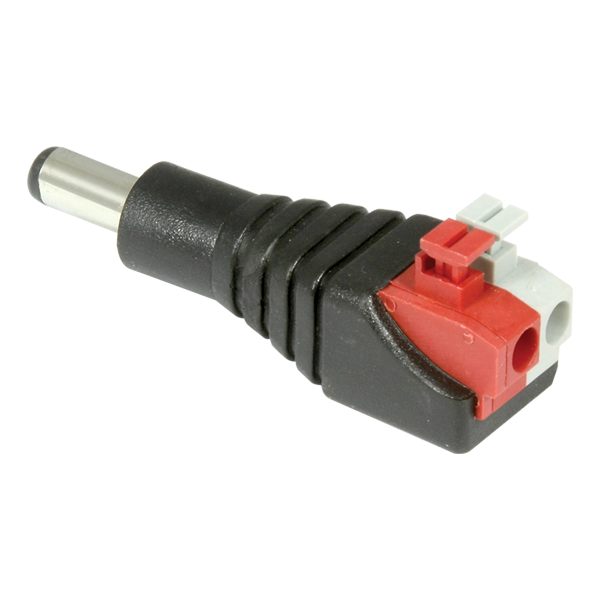 Seco-Larm CA-161P | 2.1mm DC Plug-to-Terminal Block (Screwless)