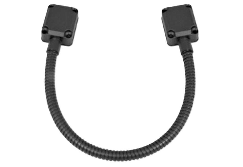 Seco-Larm SD-969-S18/K | Armored Door Cord, Aluminum End Caps, Black, 18" Cable