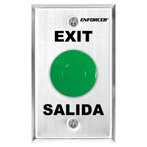 Seco-Larm Usa SD-7201GCPE1Q | Weather-Resistant Mushroom-Cap Rte Plate, “Exit” & “Salida,” Spdt