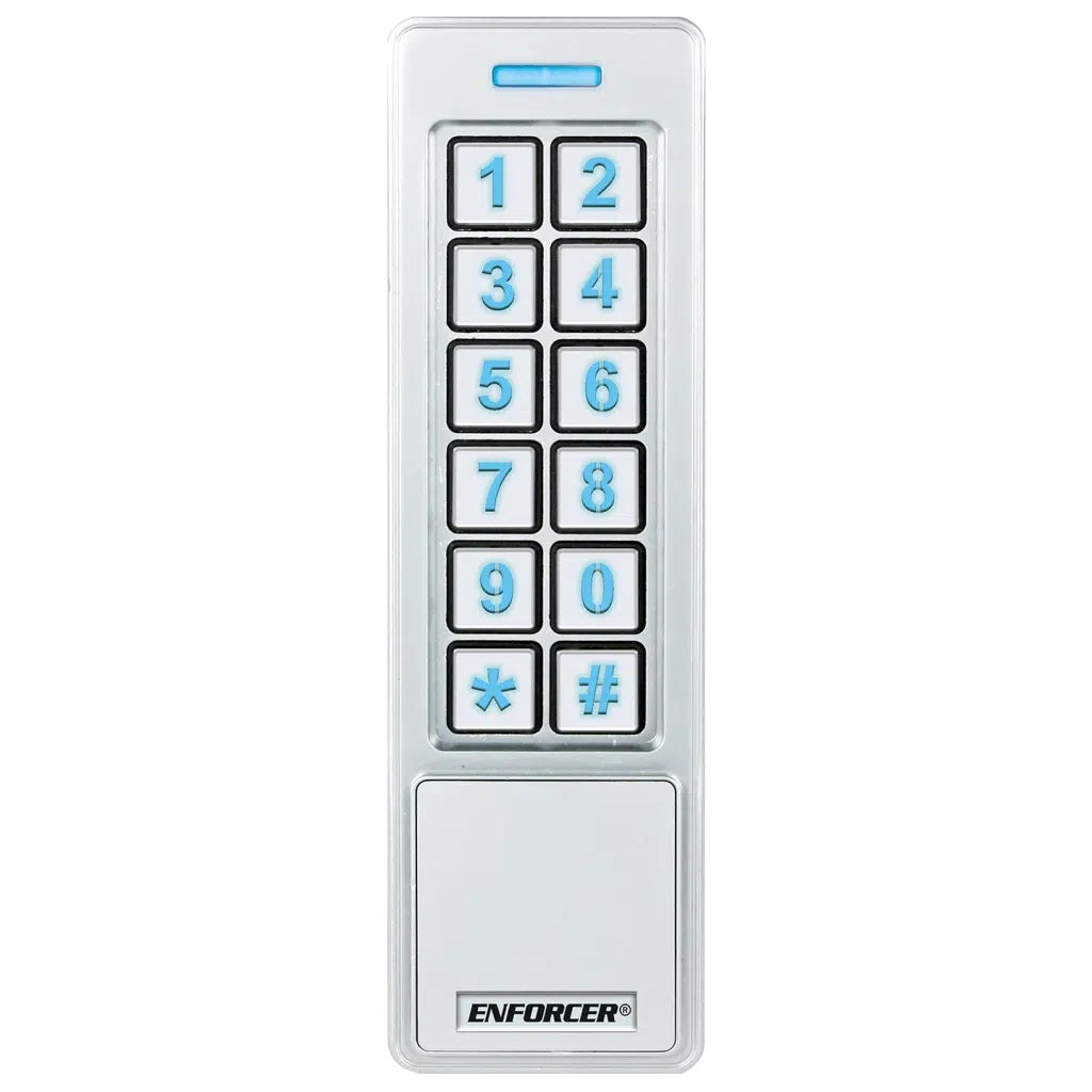 Seco-Larm Usa SK-B241-PQ | Mullion Surface Mount Bluetooth Keypad with Reader, Metal Housing, Weatherproof and One Relay Output