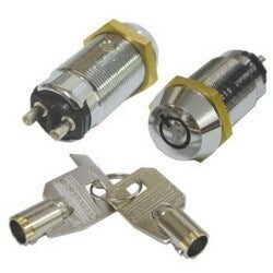 Seco-Larm Usa Inc SS-095-1H1 | Key Lock Switch, Tubular, 1301 Key, Momentary On/Shunt Off, Maintained Off, 2-Terminal, Spst, 12 Volt Dc, 2 Ampere