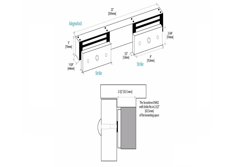 Securitron Magnalock DM62OS | DM62 Magnalock