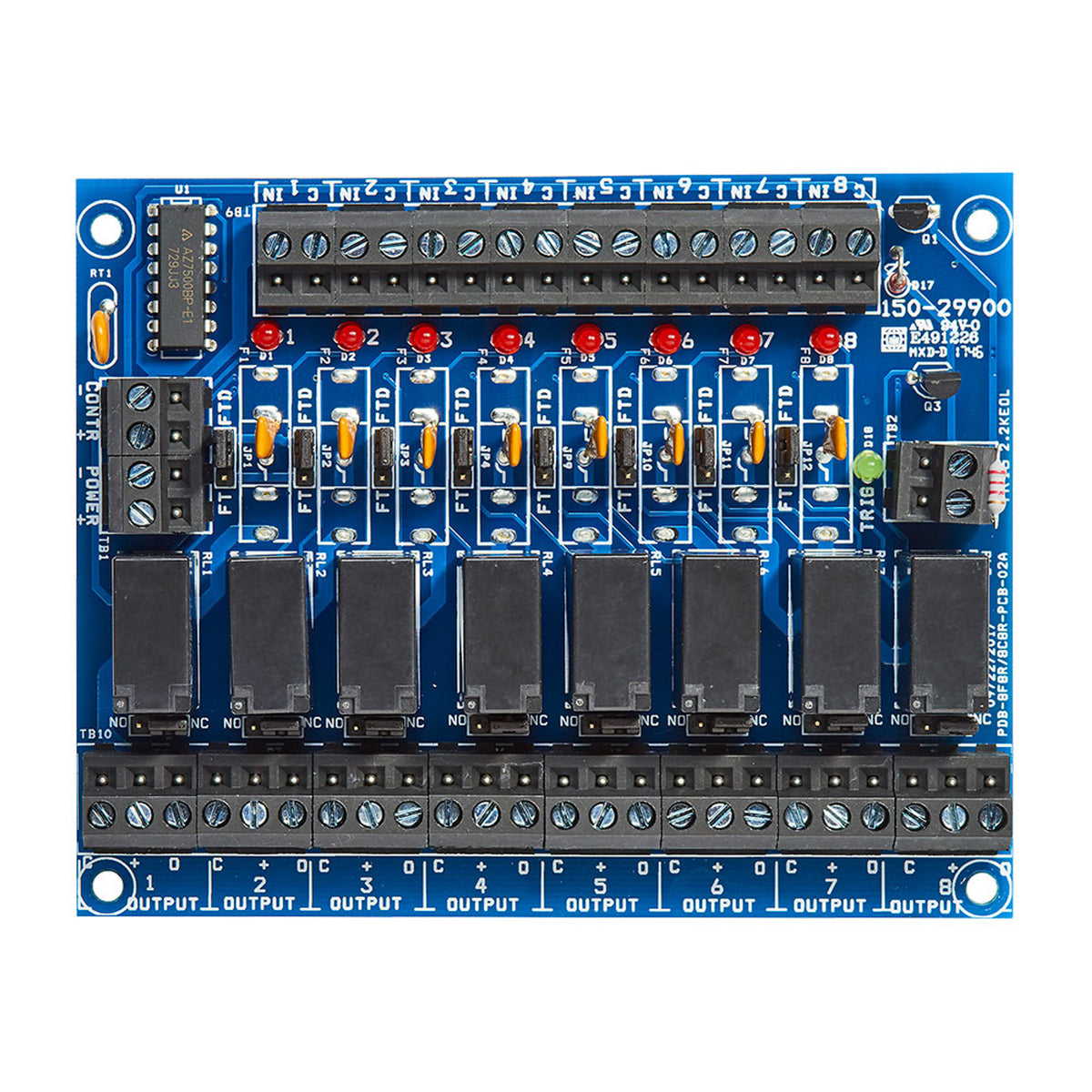 Securitron Magnalock Corp PDB-8C8R2 | Pdb-8C8R2 Pdb, 8Relayed Out, 2A Ptc