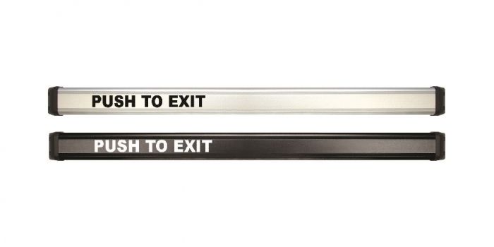 Securitron Magnalock Corp EMB-BK | Electromechanical Exit Bar, 12/24 Volt Dc, 36" L, Black, With 22 Awg Cable And Armored Door Cord