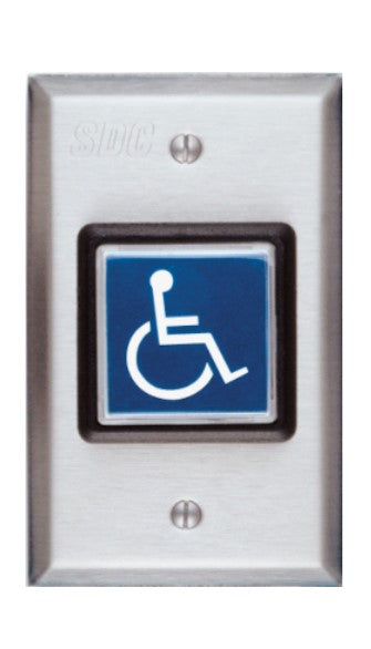 Security Door Controls 422AU Momentary SPDT 2 In Button-Blu Illuminated Lens Only