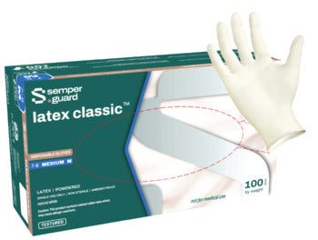 Sempermed USA Inc INDPS105 | Direct Safety Latex Industrial Gloves, Powdered, X-Large, 100/Box