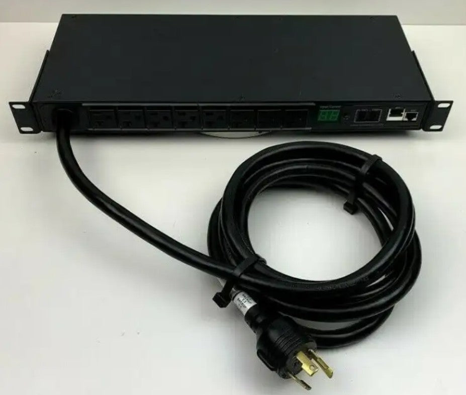 Servertech CW-8H1B413 | Switched CDU, PIPS (Per Inlet Power Sensing), 1U, 8 X Nema 5-20P Outlets, Input Amp Meter, 120V 30A