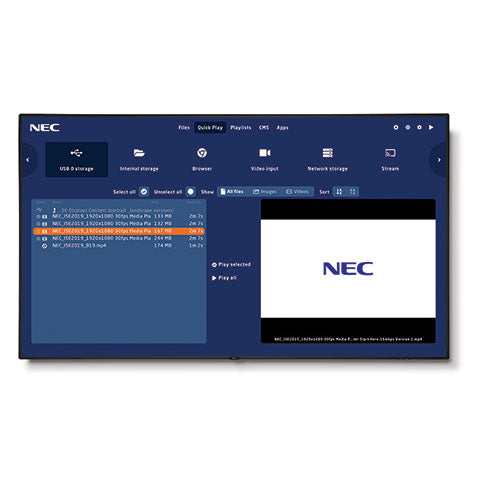 Sharp Electronics Corporation V984Q-MPI | V984Q 98" SoC powered by RPi including MediaPlayer and CMS platform digital signage display
