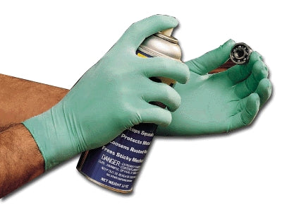 Showa 1005M | Derma Thin Latex Gloves Powdered, 5 mil, Green, Medium, 100 Gloves/Box