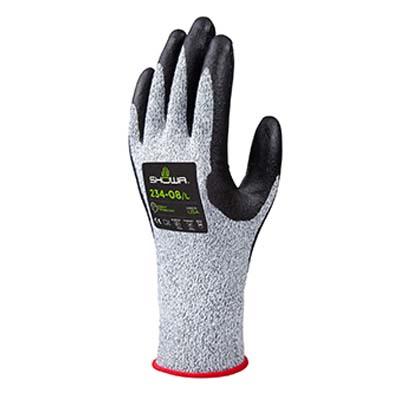 Showa 234L-08 | 234 Cut-Resistant Gloves Foam Nitrile Coated, 15 Gauge, Gray, Large