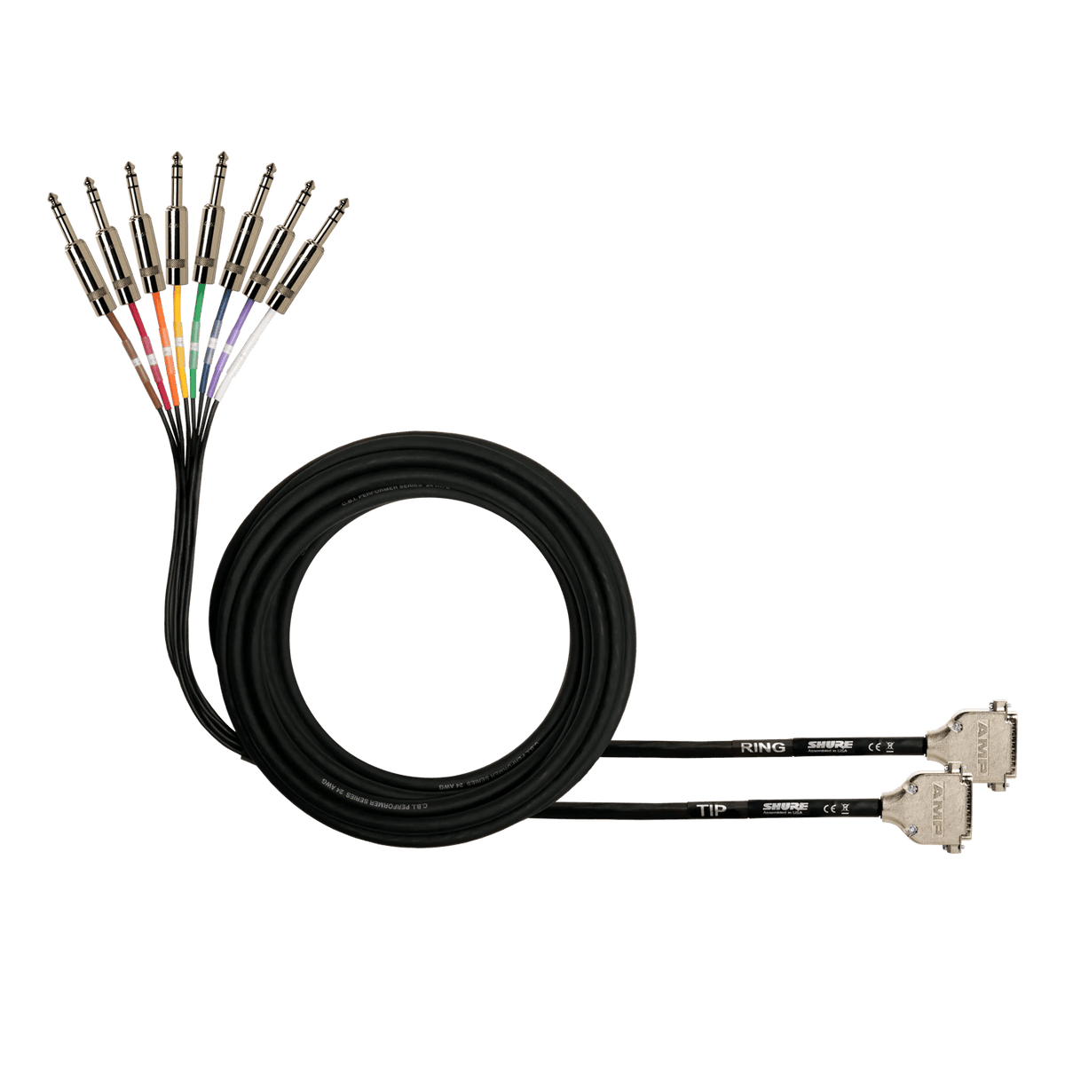 Shure Bros DB25-TRSM | 8 Channel Insert Y Cable