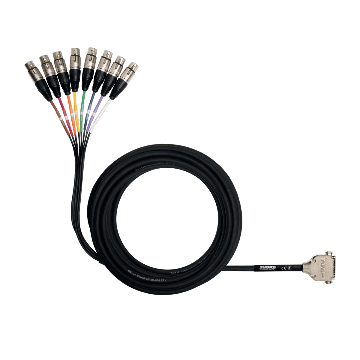 Shure Bros DB25-XLRF | 8 Channel Input Cable