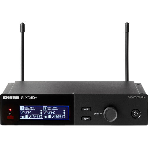 Shure Bros SLXD4D+=-G57 | Dual Channel Wireless Receiver