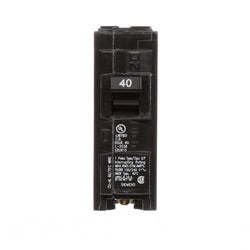 Siemens US2:Q140 | Miniature Circuit Breaker, Low Voltage, Thermal Magnetic, QP/MP, Plug-In, 1 Pole, 120 Volt AC, 40A, 10 kA Interrupting Rating