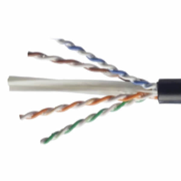 Siemon Company 9C6O4-E2-01-R1A | Cat6 UTP OSP Gel-Filled Cable, 4-Pair, 23 AWG, Black, 305 m / 1000 ft Reel