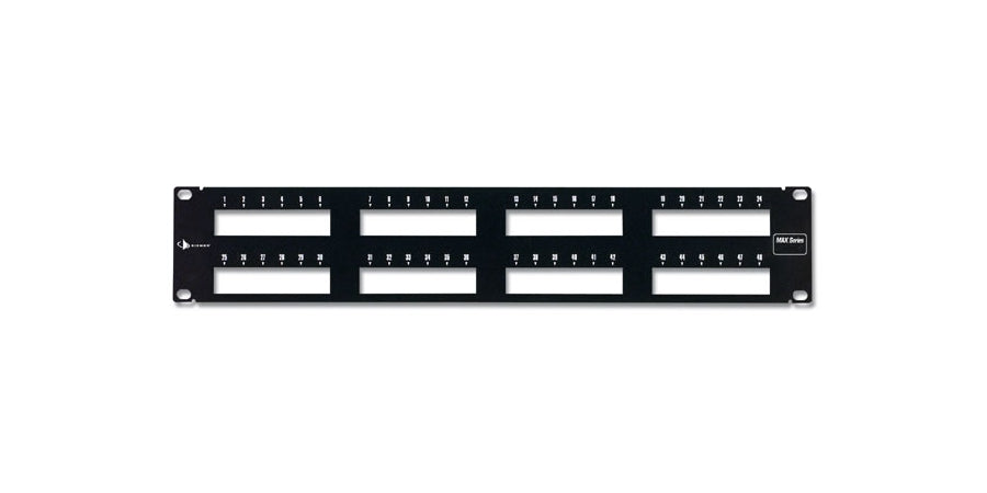 Siemon Company MX-PNL-48 | Patch Panel, 48 Ports, Black, 2U, Unloaded