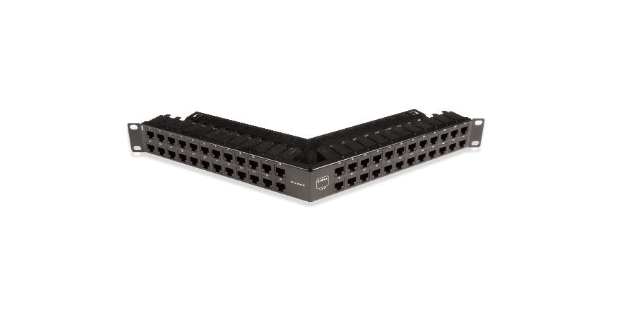 Siemon Company Z6A-PNL-U48K | Patch Panel, Steel, UTP, 1U, 48 Ports, Flat, Black