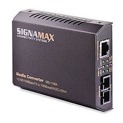 Signamax FO-065-1196ALX | 10/100/1000TX to 1000LX Media Converter, SC Connector, Single-Mode, 10 km