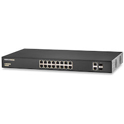 Signamax FO-SC10060 | C-100 16-Port Fast Ethernet PoE+ Switch– with 2 Combo Ports