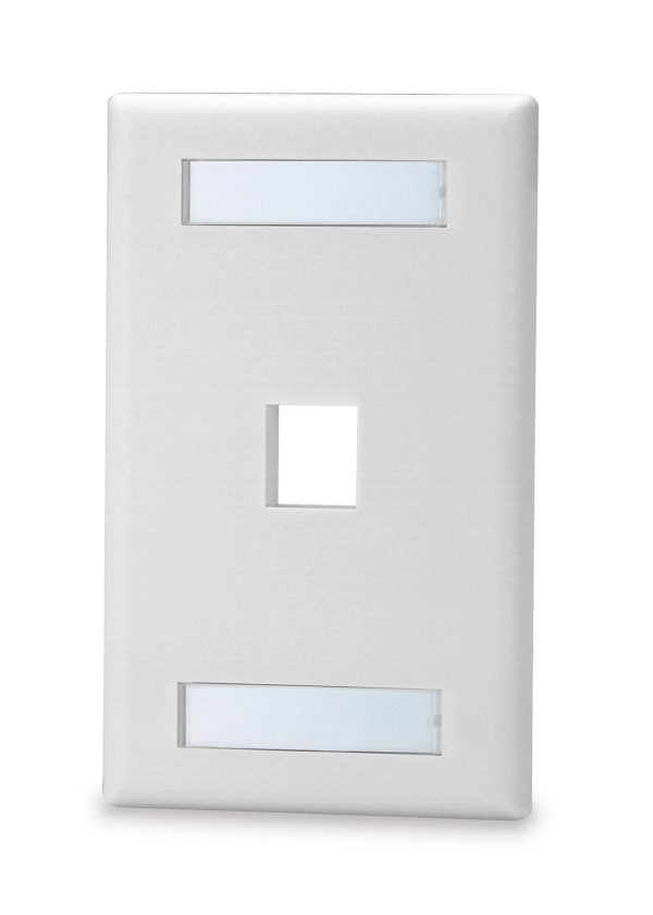 Signamax SKFL-1-WH | Faceplate, 1-Port, 1-Gang, High-Impact Thermoplastic, White