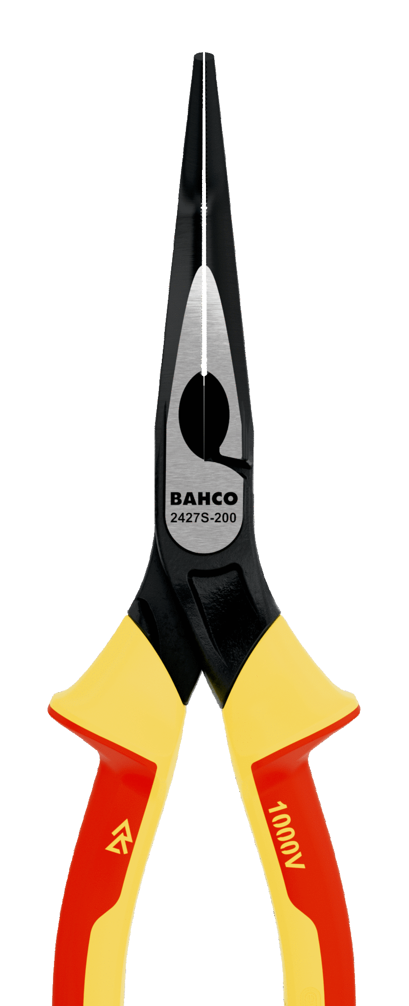 Williams 2427 S-200 | ERGO 45° Bent Tip Snipe Nose Pliers with Insulated Dual-Component Handles and Phosphate Finish (200 mm)
