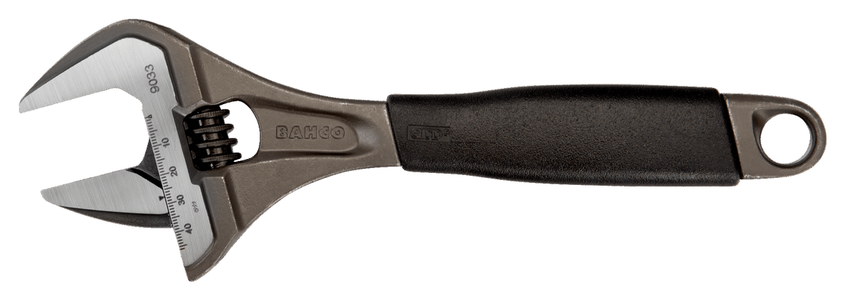 Williams 9035 R US | ERGO 32 mm Central Nut Wide Opening Jaw Adjustable Wrench with Rubber Handle and Phosphate Finish 170 mm