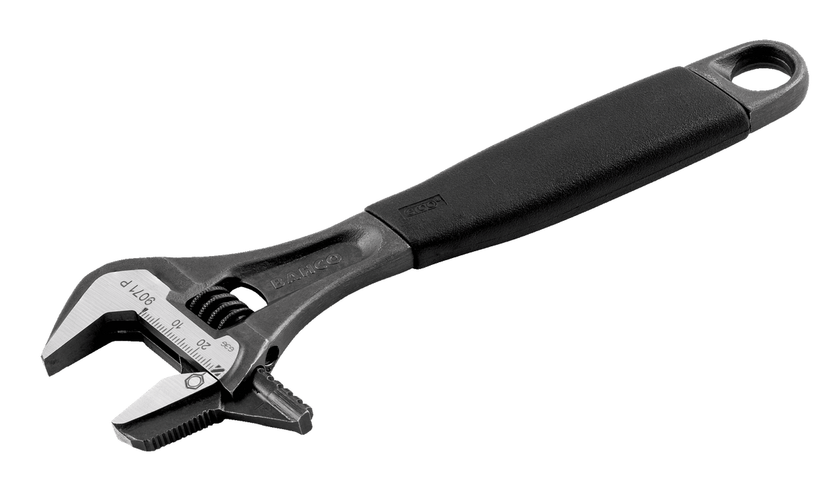 Williams 9072 RP US | ERGO 21 mm Central Nut Reversible Jaw Adjustable Wrench with Rubber Handle and Phosphate Finish 158 mm