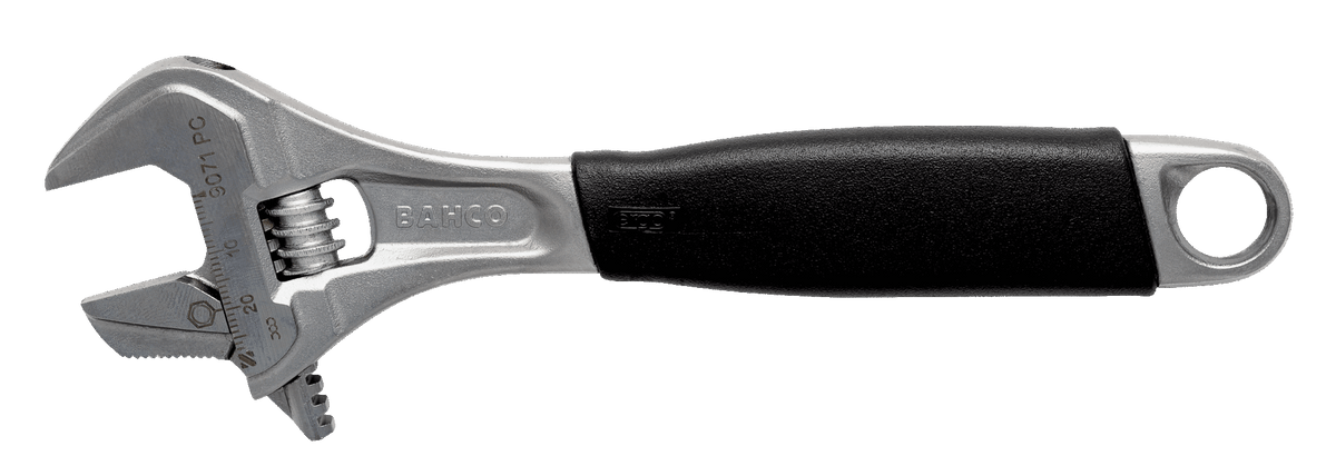 Williams 9071 RPC US | ERGO 21 mm Central Nut Reversible Jaw Adjustable Wrench with Rubber Handle and Chrome Finish 158 mm