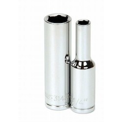 Williams JHW31322 | 3/8 Drive Deep Socket, High Polished Chrome Finish, 6 Point11/16"