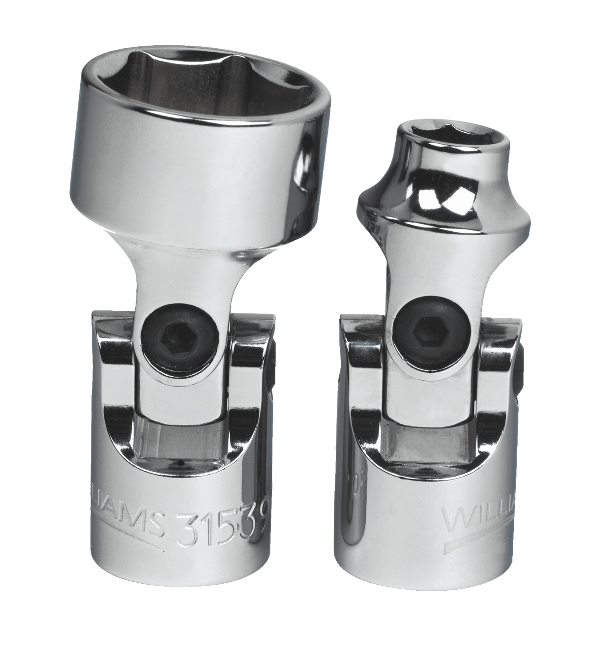 Williams JHW31528 | 3/8 Drive Universal Socket, High Polished Chrome Finish, 6 Point 8 mm