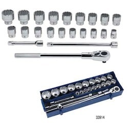 Williams JHW33914 | 23 Piece 3/4 Drive mm Socket & Drive Tool with Box Set