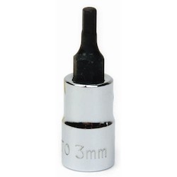 Williams JHW35075 | 1/4 Drive Hex Bit Socket, High Polished Chrome Finish, 8 mm