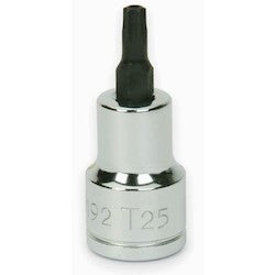 Williams JHW35194 | 3/8 Drive Tamper Resistant Torx Bit Socket, High Polished Chrome Finish T30