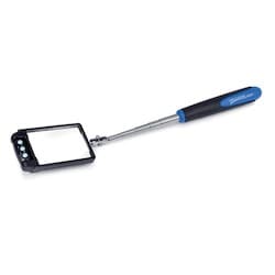 Williams JHW40256 | 2-1/4 X 3-1/2 Lighted Inspection Mirror, Telescopes From 6-3/4 To 30-1/4