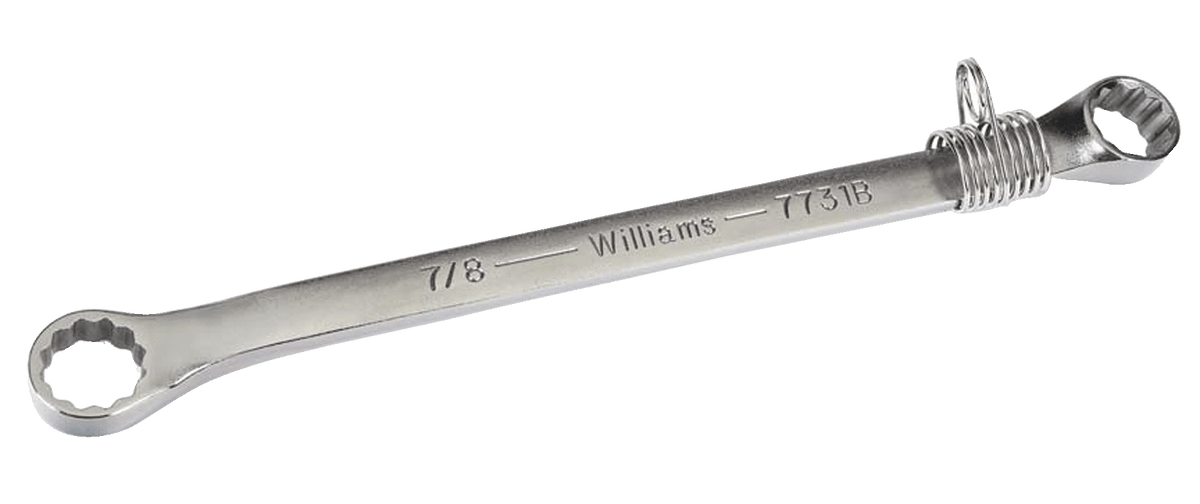 Williams JHW7731A-TH | Double Head 10° Offset Box End Wrench, 3/4 × 7/8 with Safety Coil