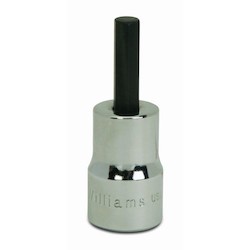 Williams JHWBA-4A | 3/8 Drive Hex Bit Socket, High Polished Chrome Finish, 1/8