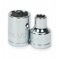 Williams JHWBM-619 | 3/8 Drive Shallow Socket, High Polished Chrome Finish, 6 Point, 19 mm