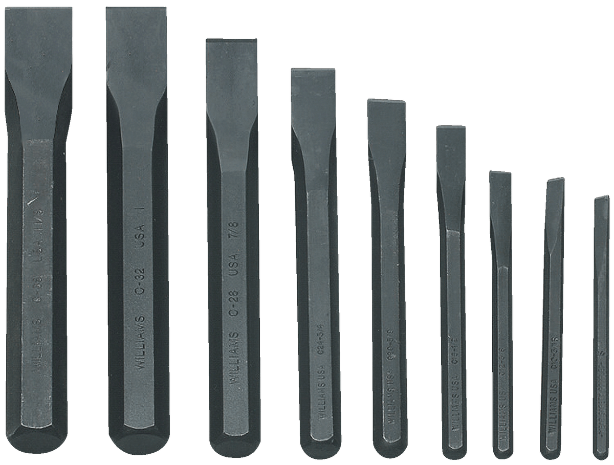 Williams JHWCS-9 | 9 Piece Cold Chisel Set (Roll)