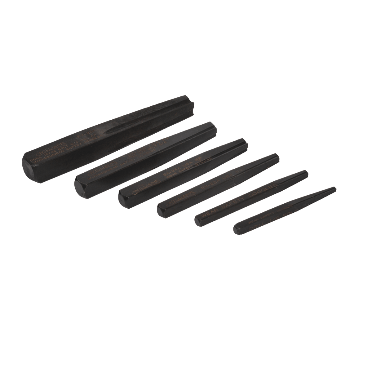 Williams JHWEXS-30 | 6 Piece Extractor Set (Roll)