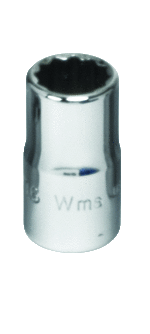 Williams JHWM-1218 | 1/4 Drive Shallow Socket, High Polished Chrome Finish, 12 Point, 9/16