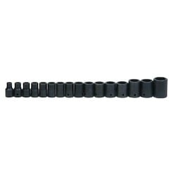Williams JHWMS-4-16RC | 1/2 Drive Impact Socket Set, 6 Point, 16 Piece