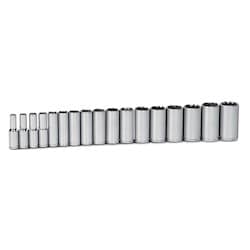 Williams JHWMSSD-17RC | 1/2 Drive 17 Piece Metric Deep Socket Set