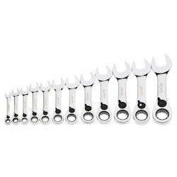 Williams JHWMWS-12RCS | 12 Piece mm Stubby Reversible Ratcheting Comb Wrench 12 Point