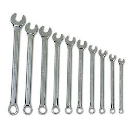Williams JHWMWS-5A | Supercombo High Polish Chrome Black Combination Wrench Set, 10 Piece, 7 mm - 17 mm