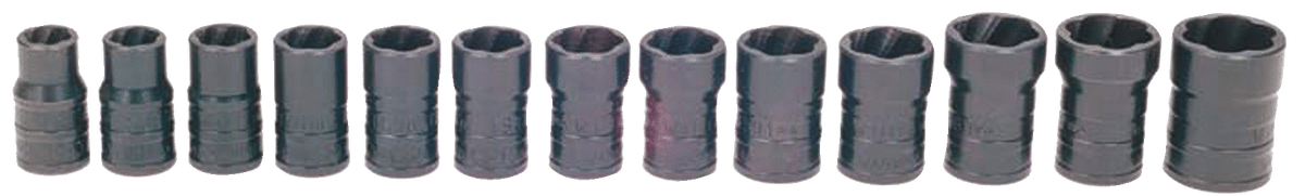 Williams JHWTSCS3813 | 3/8 Drive Turbosocket Salvage Socket Set, SAE, 13 Piece