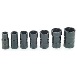 Williams JHWTSFS3807 | 3/8 Drive Turbosocket Salvage Socket Set, SAE, 7 Piece