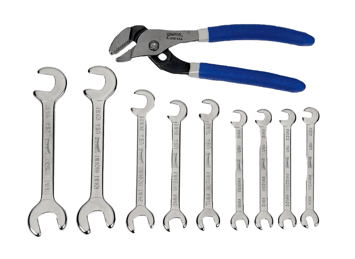 Williams JHW1104mm | Miniature 15 Degree x 80 Degree Double Head Open End Wrench, 4 mm