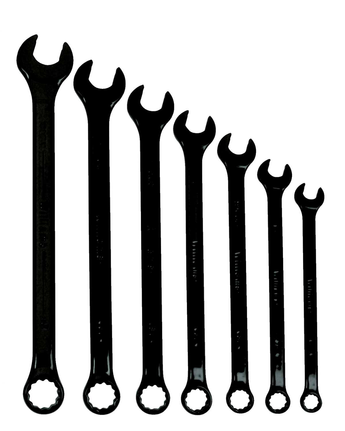Williams JHWWS1170BSC | Supercombo Combination Wrench Set, Black Industrial Finish, SAE, 7 Piece